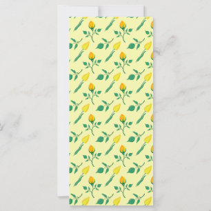 Floral pattern with yellow rose and tulip flowers