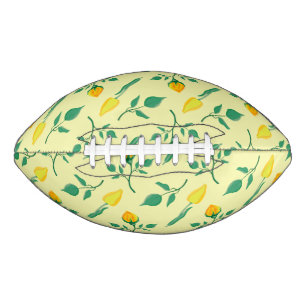 Floral pattern with yellow rose and tulip flowers american football