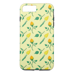 Floral pattern with yellow rose and tulip flowers iPhone 8 plus/7 plus case