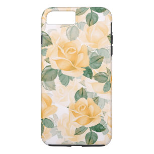 Floral  pattern with yellow roses iPhone 8 plus/7 plus case