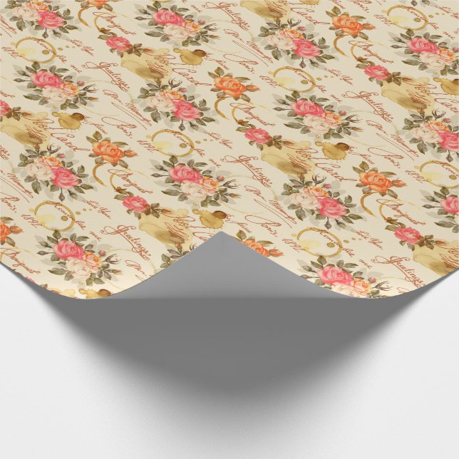 Floral pattern wrapping paper (Corner)