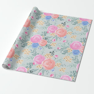 Floral pattern wrapping paper