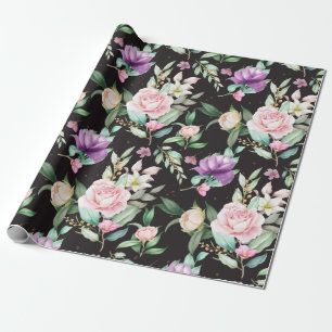 Floral pattern wrapping paper