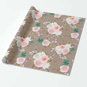 Floral pattern wrapping paper