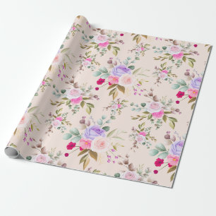 Floral pattern wrapping paper