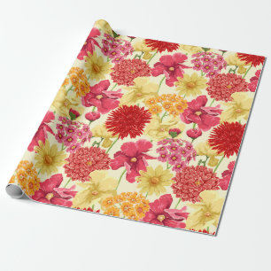 Floral pattern wrapping paper