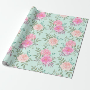 Floral pattern wrapping paper