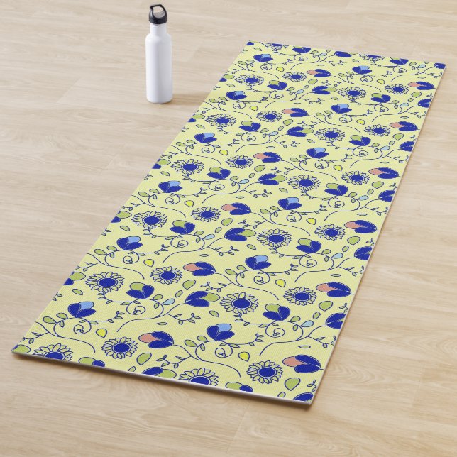Floral pattern yoga mat (In Situ)
