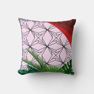 Floral-patterned cushion, garden throw pillow