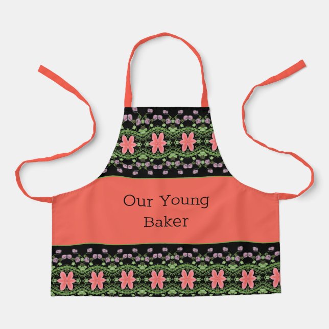 Floral Patterned Designer Apron (Front)