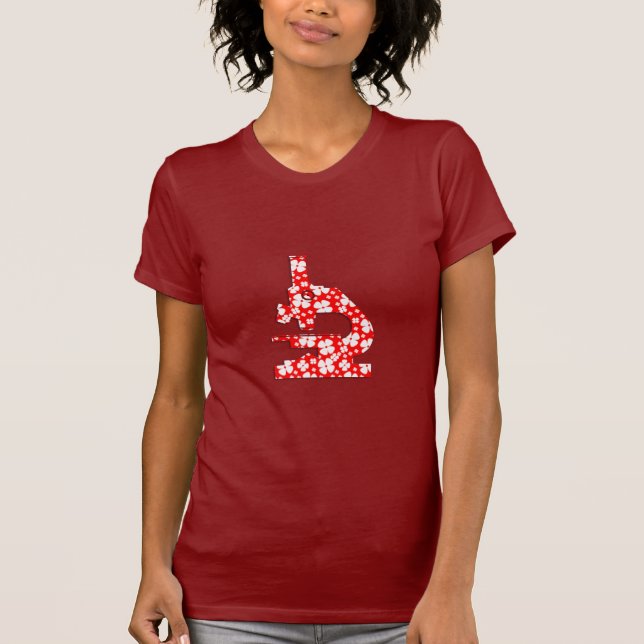 Floral Patterned Microsope T-Shirt (Front)