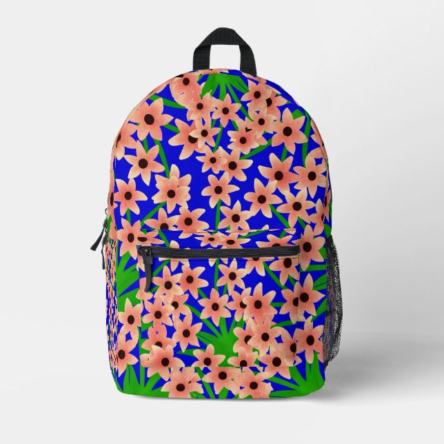Floral patterned printed backpack (Front)