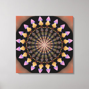 Floral patterns mandala canvas print
