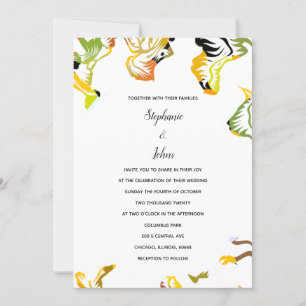 Floral Patterns Spring Summer Fall Boho Wedding Invitation