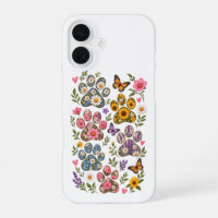 Floral Paw Prints – Botanical Flower Paw Pattern