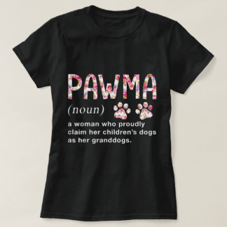 Floral Pawma Dog Grandma Art T-Shirt