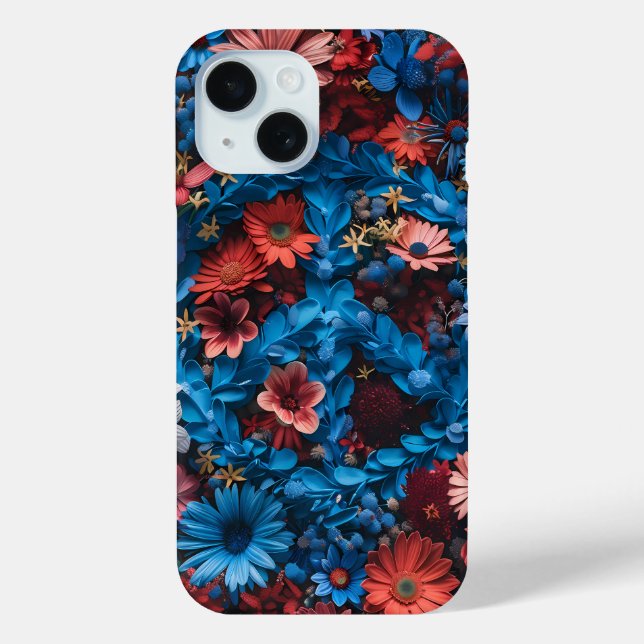 Floral Peace Sign Phone Case (Back)