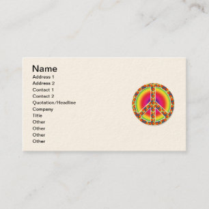 Floral Peace symbol Business Card