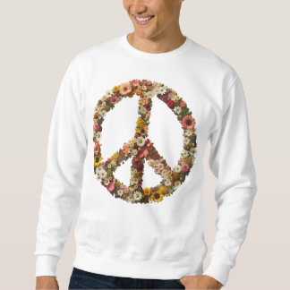 Floral Peace Symbol with Vibrant Flowers Sweatshirt