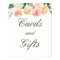 Floral Peach Cards And Gifts Wedding Poster