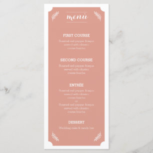 Floral&Peach Menù Menu