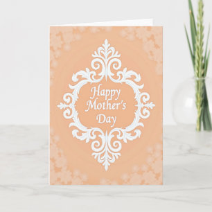 Floral Peach Mothers Day Card