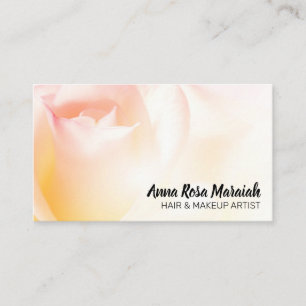 *~* Floral Peach Rose Flower Pastel Business Card