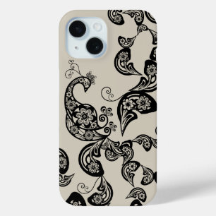 Floral Peacock Boho Vintage Artistic Deco Casing iPhone 15 Case
