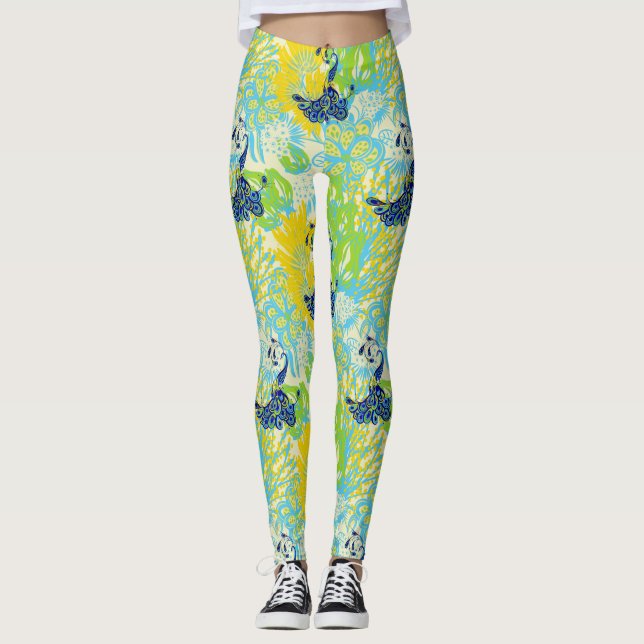 floral peacock leggings (Front)