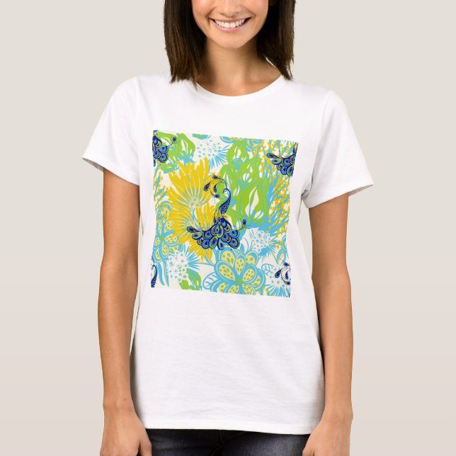 floral peacock T-Shirt (Front)