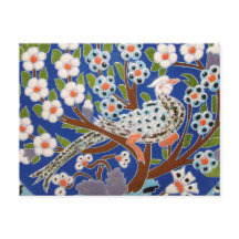 Floral Peacock Tile Art