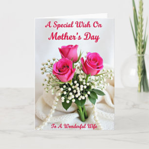 Floral Pearl Mothers Day Card