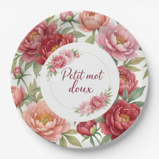 Floral Peony Paper Plates – Decoration