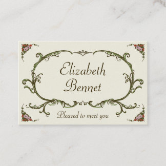Floral Personal Vintage Victorian Business Card