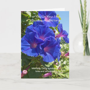 Floral Personalised 11th Wedding Anniversary Card