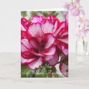 Floral Personalised 20th Wedding Anniversary Card