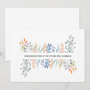 Floral Personalised Bridal Shower Card