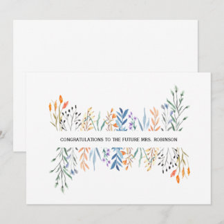 Floral Personalised Bridal Shower Card
