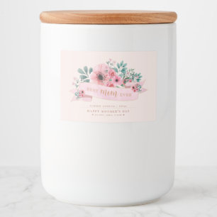 Floral Personalised Food/Jar Label for Mum