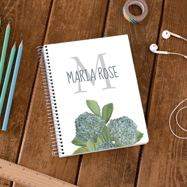 Floral Personalised Monogram Custom Blue Beautiful Planner (Creator Uploaded)