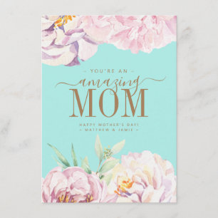 Floral Personalised Mother's Day Card