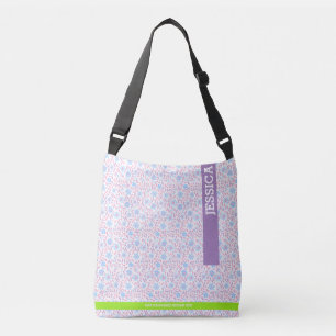 Floral Personalised Name & Monogram Crossbody Bag