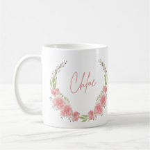 Floral Personalised Name Mug