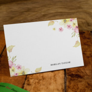 Floral Personalised Note Cards
