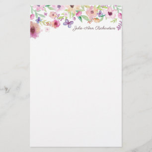 Floral Personalised Notepaper