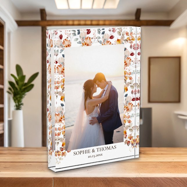 Floral Personalised Photo Block (Creator Uploaded)