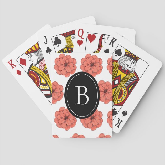 Floral Personalised Playing Cards (Back)