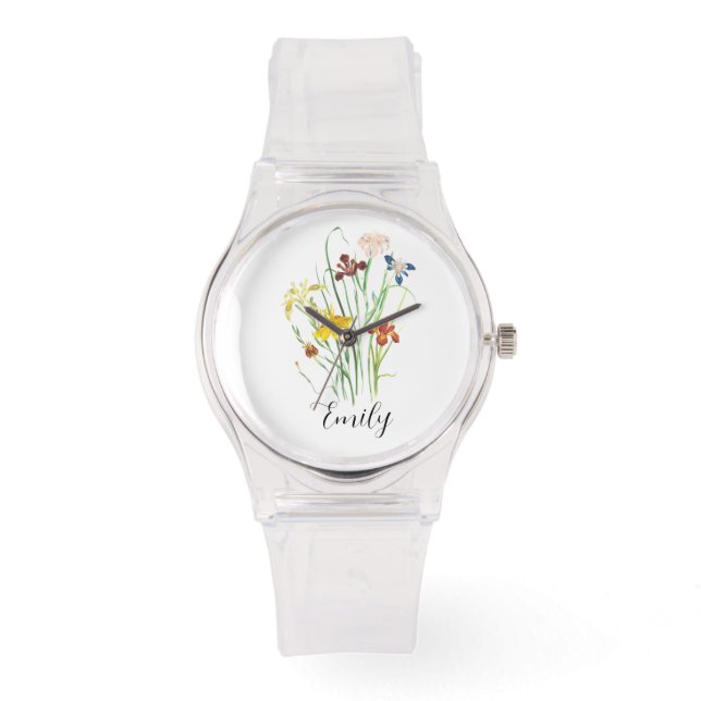Floral Personalised  Watch (Front)