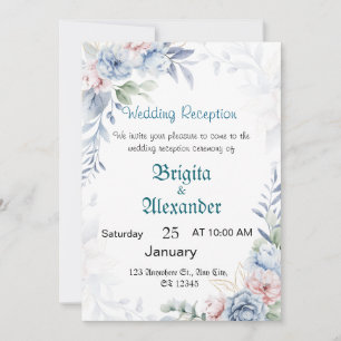 Floral Personalised Wedding Invitations