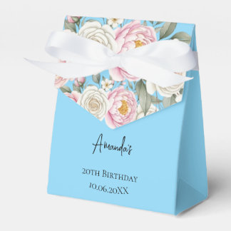 Floral Personalized Birthday Favor Box